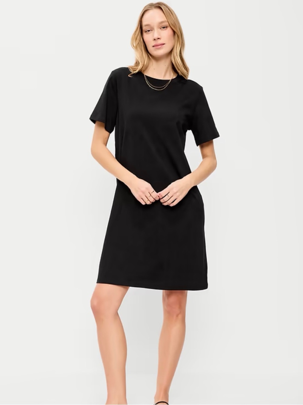 Old Navy Classic Black Short-Sleeve T Shift Dress